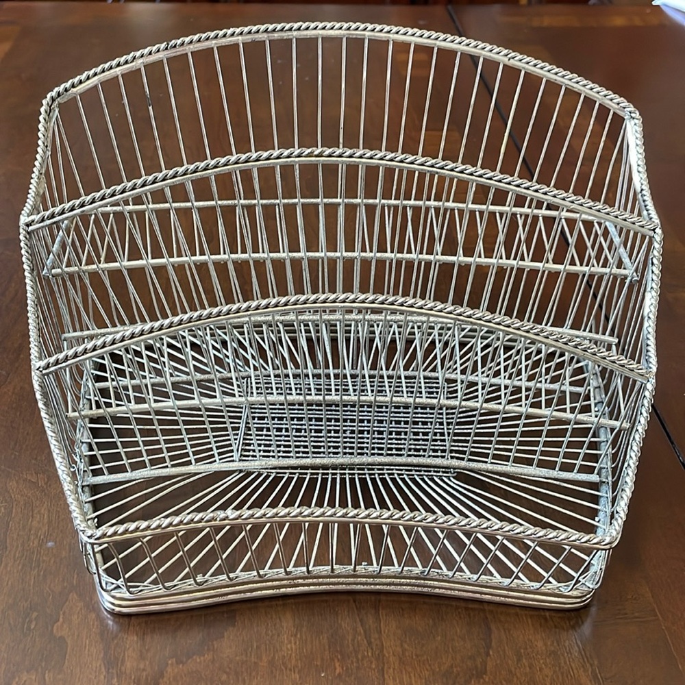 Wallace Silversmiths silver plate Buffet Flatware Caddy 3 tier